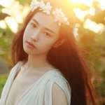 漂亮唯美带花女生头像图片