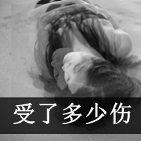 黑白伤感女头带字