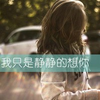 女头带字背影唯美