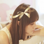 唯美蝴蝶结女头图片