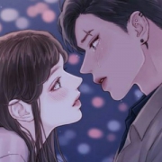 情侣深情对视动漫头像图片