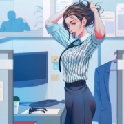 白领办公室女人卡通头像图片