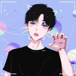 学猫超甜一男一女动漫情头图片