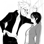 男生壁咚女生的情侣头像