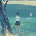 文艺青年背影诗与远方头像图片