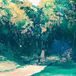 安静散步背影头像图片