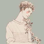 手绘文艺伤感漫画男头图片