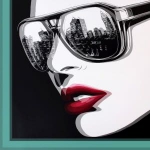 霸气戴眼镜女头图片