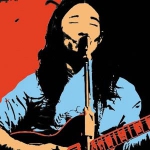 吉他歌手手绘漫画头像图片