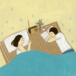 躺床上的手绘情头图片