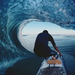 励志男士冲浪头像图片