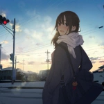 女生旅行中的早上头像图片