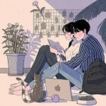 卡通纯真恋爱情侣头像图片