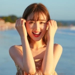 超甜清纯干净的女头图片