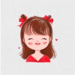 超萌的手绘可爱头像女