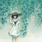 清新坦然平静动漫女头图片