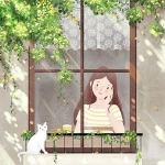 女生清新美好的早晨头像图片