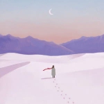 表达思念翻山越岭女生背影头像图片