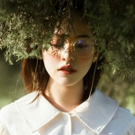 文艺安静森系眼镜女头图片