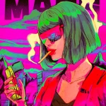 抽烟女头超酷嘻哈风图片