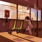 漫画女头公交车上安静励志图片