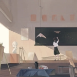 动漫女生思念校园头像图片