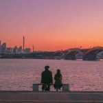 情侣傍晚浪漫背影头像图片