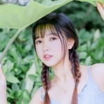 清纯荷叶清新女头图片