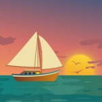 安静海上船只风景头像图片