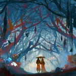 氛围感古风伤感情侣背影头像图片