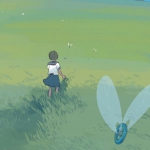 动漫清新女生背影头像图片