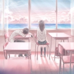 校园教室伤感背影头像图片