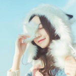 唯美冬日治愈系清新女头图片