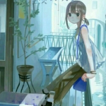 漫画治愈系清新女头图片