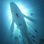 男生沉入海底意境头像图片