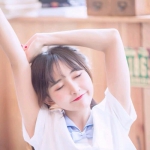 白色干净青春少女励志头像图片