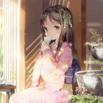 清新治愈系漫画安静女头图片