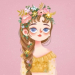 微信好看高清精致的手绘时尚女头图片