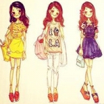 时尚三人闺蜜一张头像图片