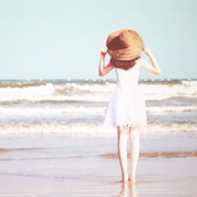 唯美小清新背影女头图片