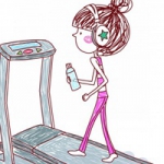 努力生活励志女孩卡通QQ头像图片