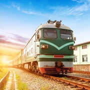 唯美老式绿皮火车头像图片