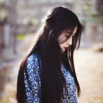 女生侧面侧脸唯美伤感高清头像图片