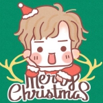 可爱圣诞节卡通情头一对两张图片