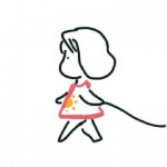 简笔画情头可爱简约一对两张图片