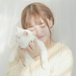 美女抱猫咪头像