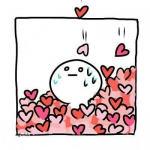 卡通情头一男一女可爱小人高清图片