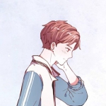 情头一男一女分开两张漫画高清图片