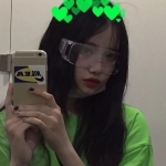 绿色头像女生个性快手真人图片