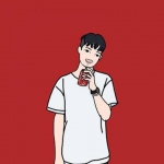 个性动漫情头一男一女分开高清图片